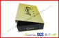 Yellow Square Cigar Gift Box CMYK Printing Paper with Embossing Logo